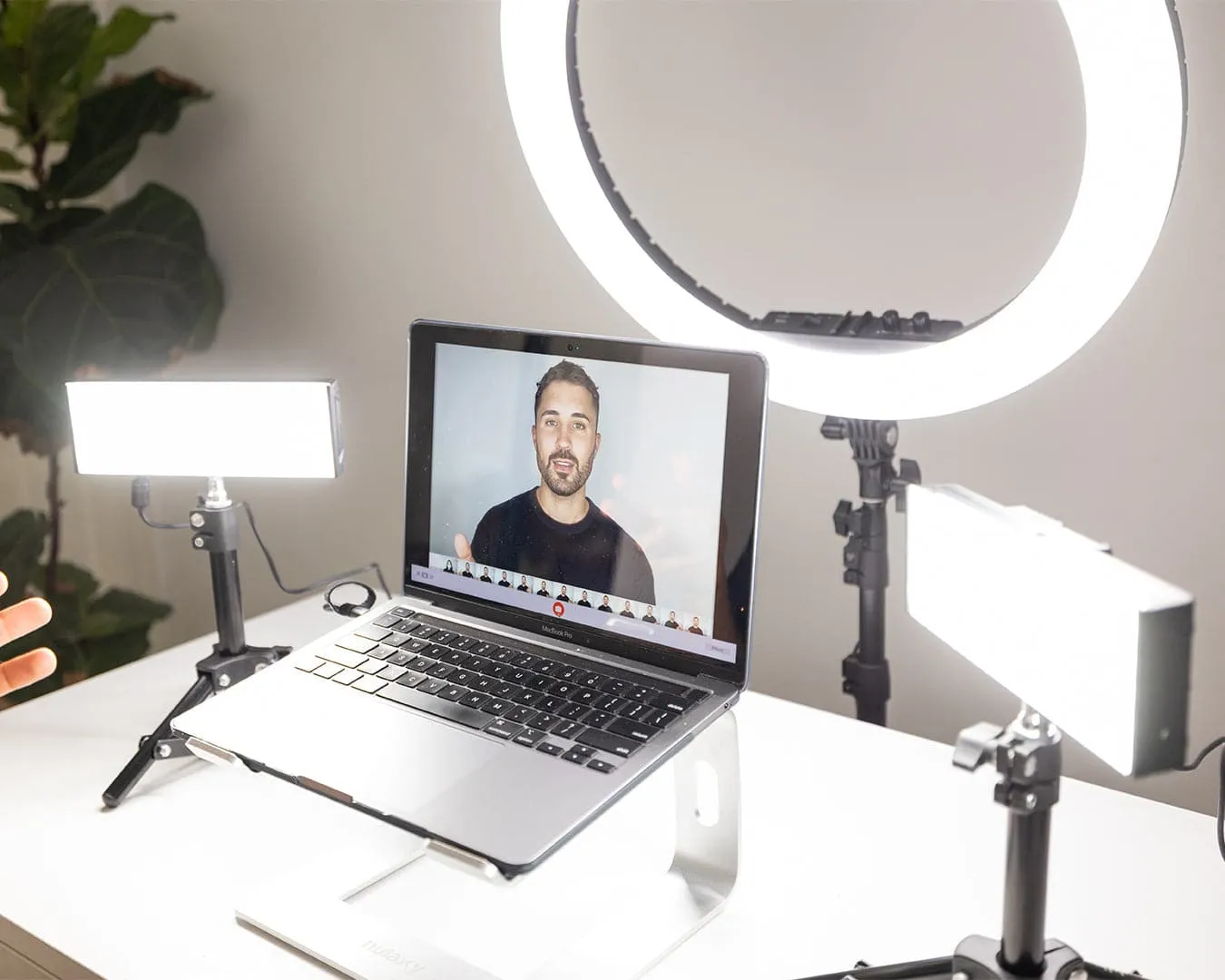 Premium Youtube Lighting  Platinum Pro II Ring Light and Crystal Luxe LED Lights Kit