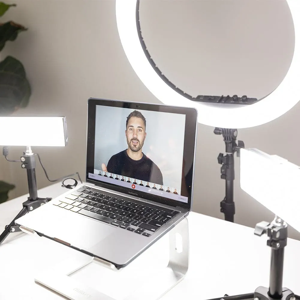 Premium Youtube Lighting  Platinum Pro II Ring Light and Crystal Luxe LED Lights Kit