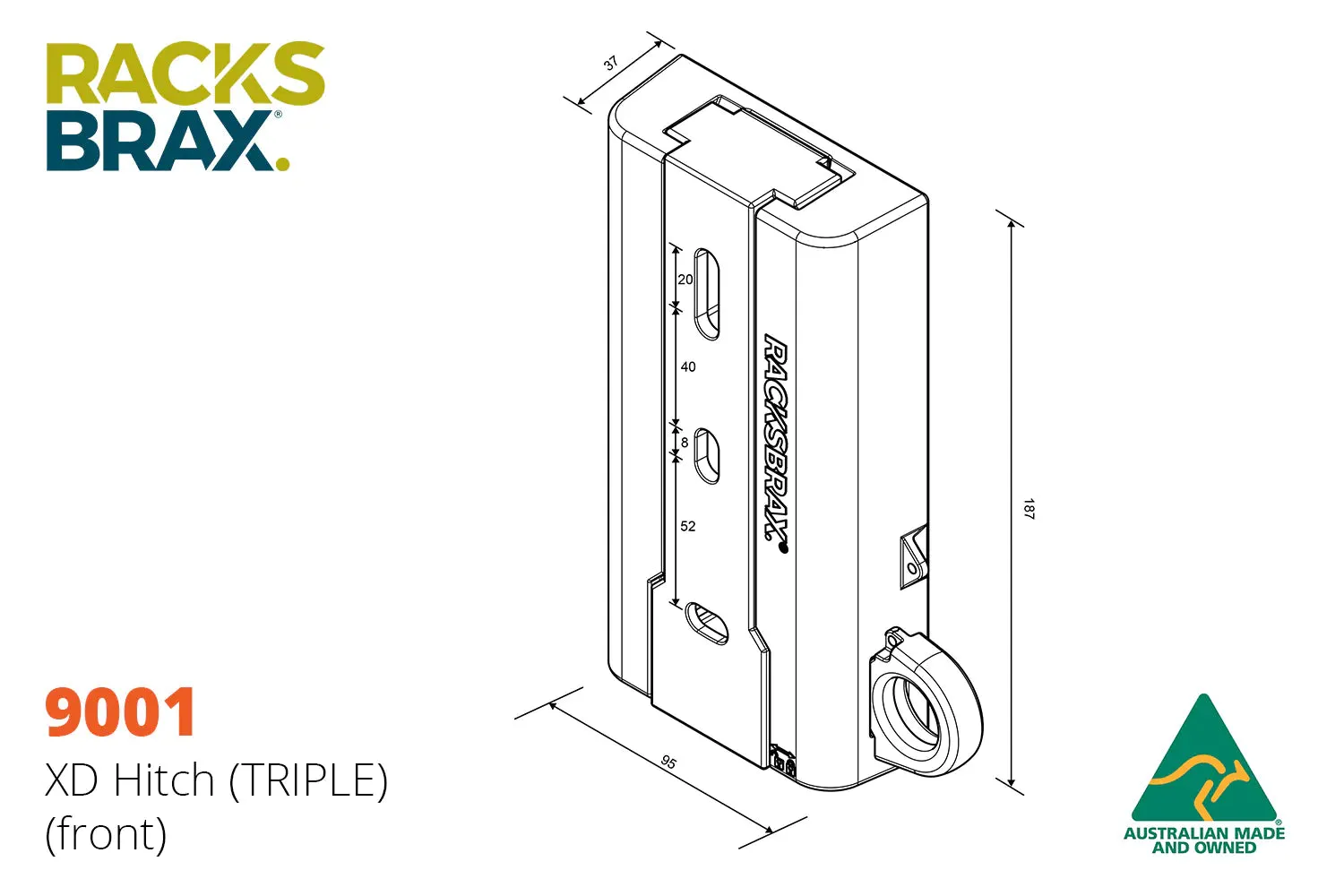 RacksBrax XD Hitch - Triple