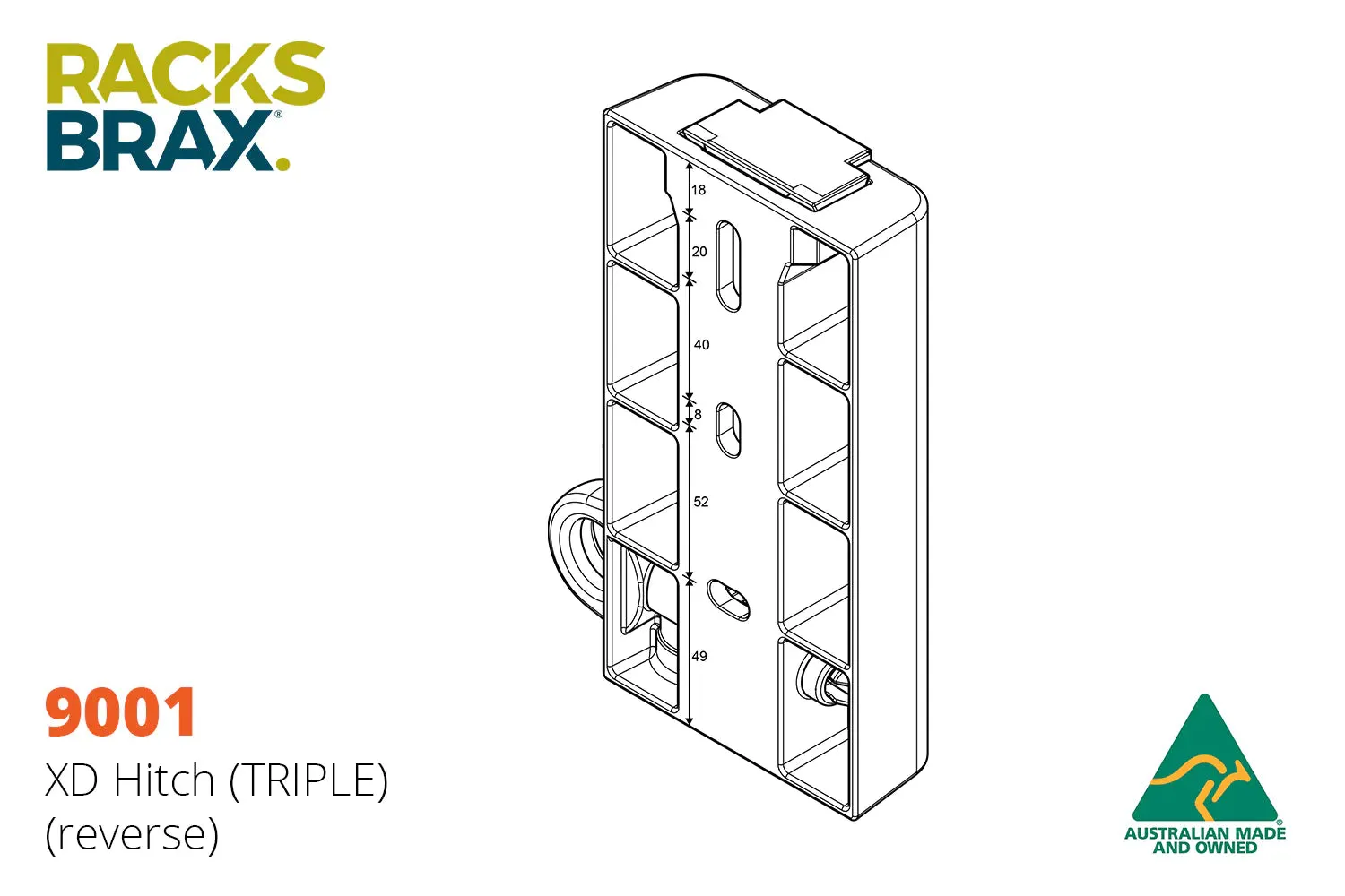 RacksBrax XD Hitch - Triple