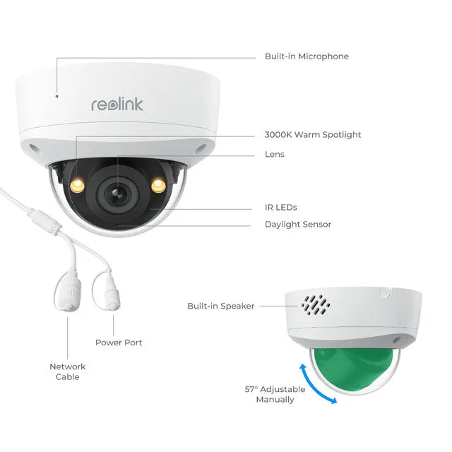 Reolink RLC-540A Smart 5MP Vandal-Proof PoE Outdoor Security Camera