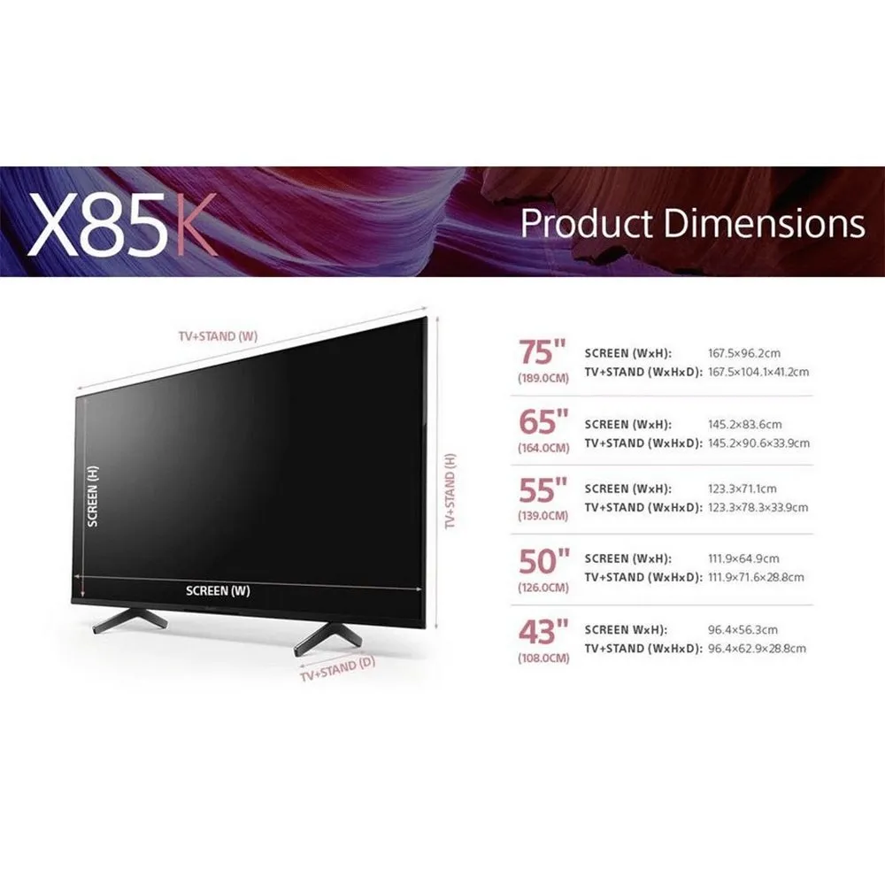 Sony KD75X85KU 75" 4K Ultra HD HDR Google TV