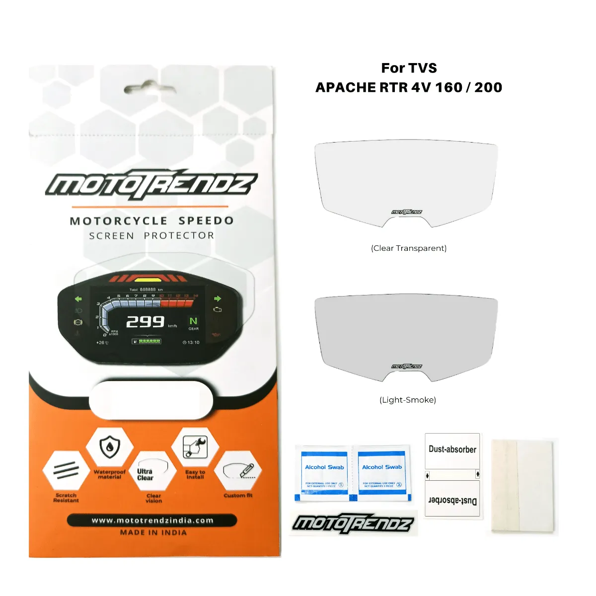 Speedo Screen Protector for TVS Apache RTR 4V 160/200