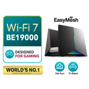 TP-Link Archer GE800 Wi-Fi 7 Gaming Router BE19000 With Tri-Band 2x 10G   4x 2.5G ports EasyMesh support