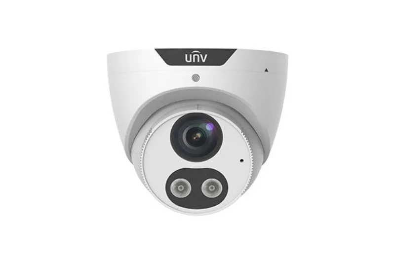 UNIVIEW IPC3618SB-ADF28KMC-I0: 8MP 4K LightHunter IR Fixed Eyeball Turret Camera with Audible Warning