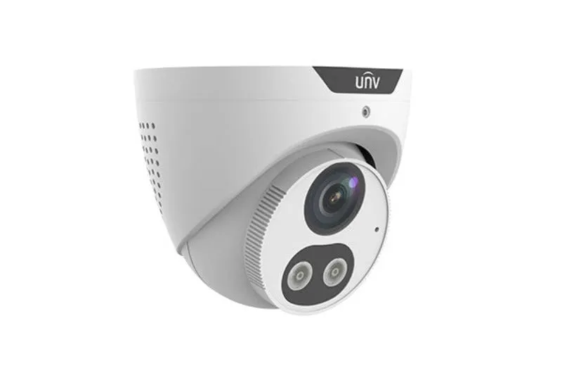 UNIVIEW IPC3618SB-ADF28KMC-I0: 8MP 4K LightHunter IR Fixed Eyeball Turret Camera with Audible Warning