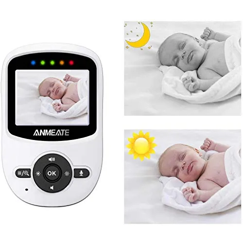 Video Baby Monitor with Digital Camera bwith Temperature Monitor, 960ft Transmission Range, 2-Way Talk, Night Vision